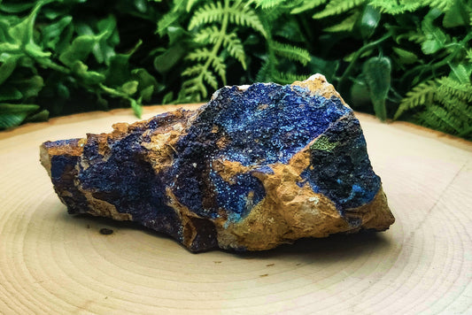 Azurite with Malachite